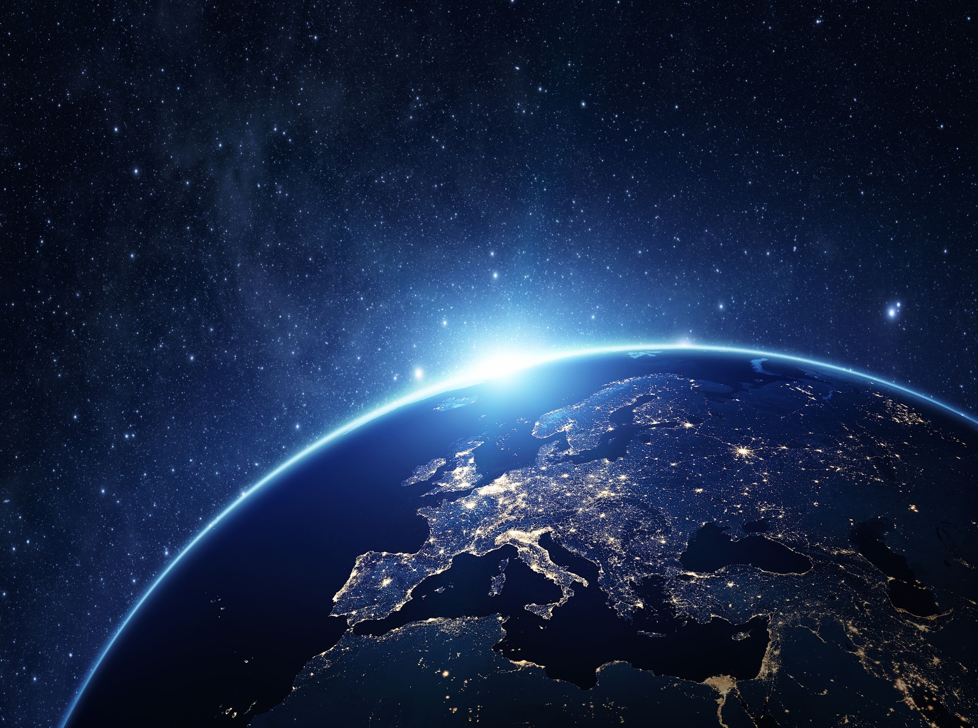Planète Terre de nuit